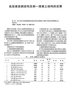 高层建筑钢结构及钢—混凝土结构的发展