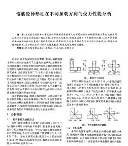 钢筋混凝土异形柱在不同加载方向的受力性能分析