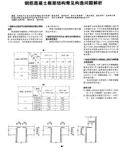 鋼筋混凝土框架結(jié)構(gòu)常見構(gòu)造問題解析