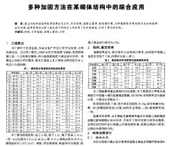 多种加固方法在某砌体结构中的综合应用