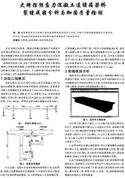 大跨径预应力混凝土连续箱梁桥裂缝成因分析与加固质量检测