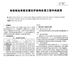 双排桩加单层支撑支护结构在某工程中的应用