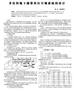 多房間地下磁帶庫(kù)區(qū)空調(diào)系統(tǒng)的設(shè)計(jì)