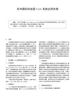 蘇州國際科技園VAV系統(tǒng)應用實例