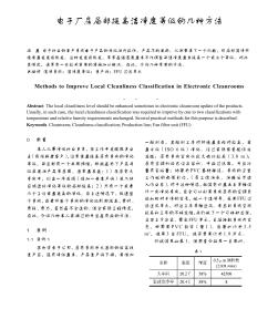 电子厂房局部提高洁净度等级的几种方法