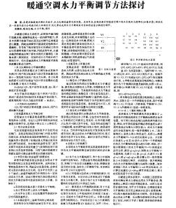 暖通空調(diào)水力平衡調(diào)節(jié)方法探討