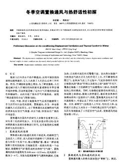 冬季空调置换通风与热舒适性初探