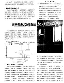 厨房通风空调系统设计新思路