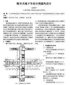 敞開式地下車站空調(diào)通風(fēng)設(shè)計(jì)