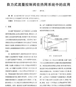 自力式流量控制阀在热网系统中的应用