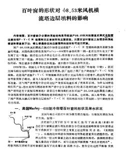 百叶窗的形状对Φ&nbsp;8．53米风机横流塔边层填料的影响