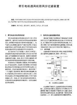 牽引電機(jī)通風(fēng)機(jī)防風(fēng)沙過(guò)濾裝置