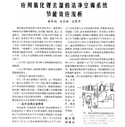 应用氯化锂去湿的洁净空调系统节能效应浅析