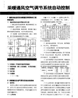 采暖通风空气调节系统自动控制