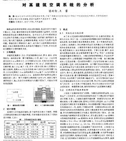 对某建筑空调系统的分析