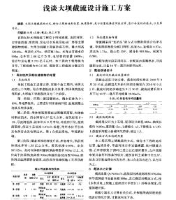 浅谈大坝截流设计施工方案