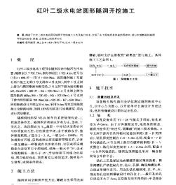 红叶二级水电站圆形隧洞开挖施工