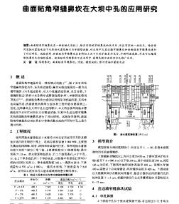 曲面贴角窄缝鼻坎在大坝中孔的应用研究