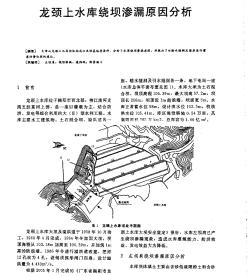 龙颈上水库绕坝渗漏原因分析