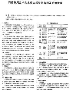 西藏林周县卡则水库大坝整治加固及防渗措施