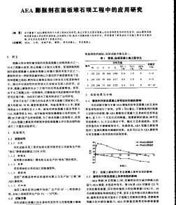 AEA膨胀剂在面板堆石坝工程中的应用研究