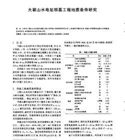 大朝山水电站坝基工程地质条件研究