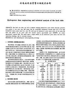 水电站坝后背管工程技术分析