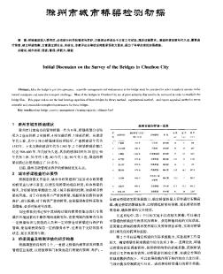 滁州市城市橋梁檢測(cè)初探