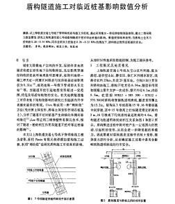 盾构隧道施工对临近桩基影响数值分析