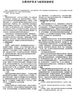 公路养护技术与病害防治研究