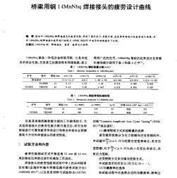 桥梁用钢14MnNbq焊接接头的疲劳设计曲线