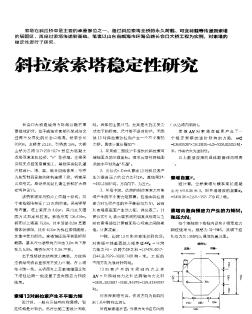 斜拉索索塔穩(wěn)定性研究