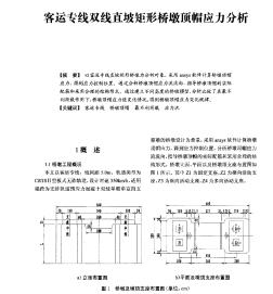 客運專線雙線直坡矩形橋墩頂帽應力分析