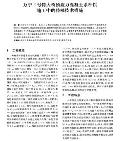 萬寧2號特大橋預(yù)應(yīng)力混凝土系桿拱施工中的特殊技術(shù)措施