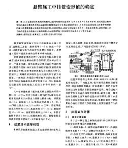 悬臂施工中挂篮变形值的确定