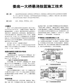 娄底一大桥悬浇挂篮施工技术