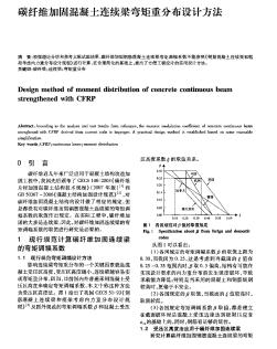 碳纖維加固混凝土連續(xù)梁彎矩重分布設(shè)計方法