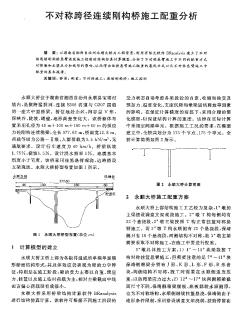 不对称跨径连续刚构桥施工配重分析