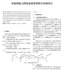 單線鐵路大跨度連續(xù)梁拱組合結(jié)構(gòu)設(shè)計(jì)