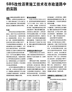 SBS改性沥青施工技术在市政道路中的实践