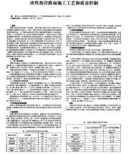 改性沥青路面施工工艺和质量控制