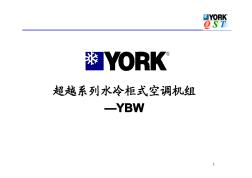 约克超越系列水冷柜式空调机组—YBW
