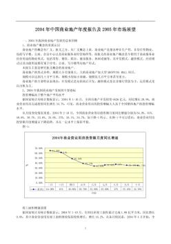 2004年中国商业地产年度报告及2005年市场展望