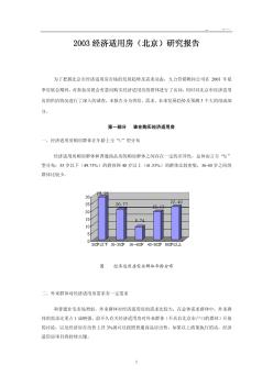 2003年北京经济适用房市场报告