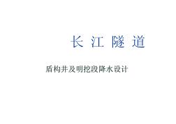 武汉长江隧道盾构井及明挖段降水设计