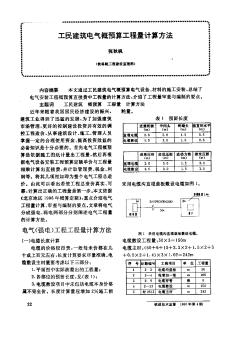 工民建筑电气概预算工程量计算方法