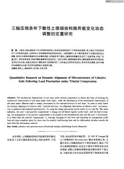 三轴压缩条件下黏性土微细结构随荷载变化动态调整的定量研究