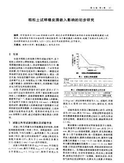 粗粒土试样橡皮膜嵌入影响的初步研究