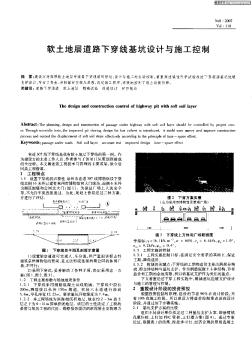 軟土地層道路下穿線基坑設(shè)計與施工控制