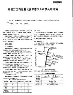 熊猫万国商城基坑变形原因分析及处理措施